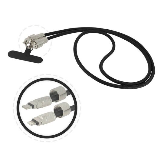 CORDON + CABLE DE CHARGE USB C LIGHTNING 1M20