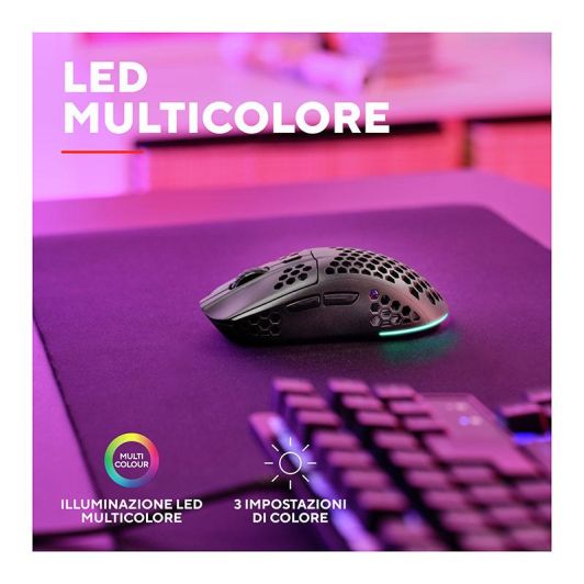 Souris gaming TRUST HELOX sans fil Noir 4800Dpi ultra légère
