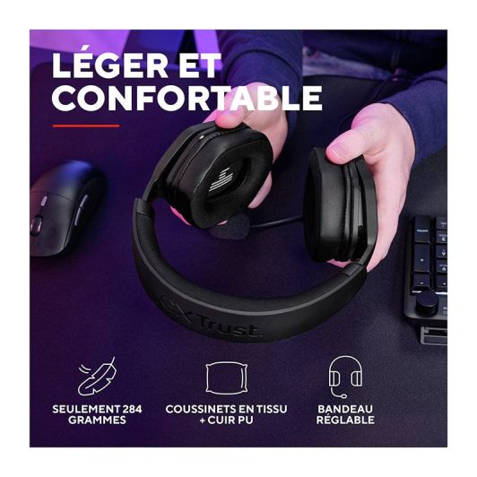 Casque gaming TRUST CARUS filaire GXT492 multiplateforme 
