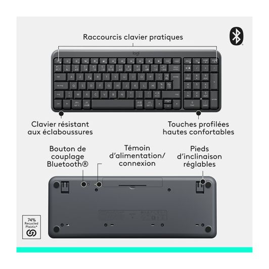 Clavier + souris sans fil MK250 Compact Bluetooth Wireless Combo