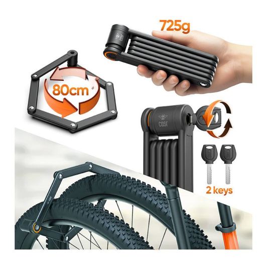 Antivol pliant CASR avec support vélo et trottinette