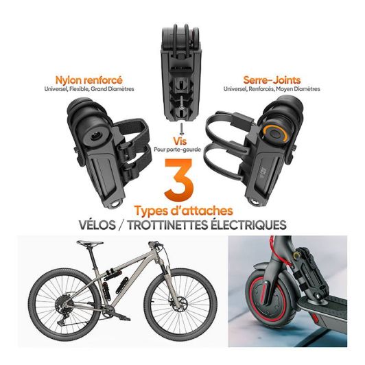 Antivol pliant CASR avec support vélo et trottinette