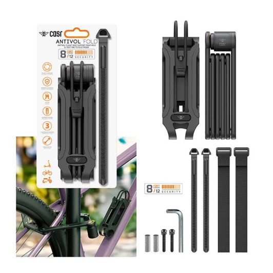 Antivol pliant CASR avec support vélo et trottinette