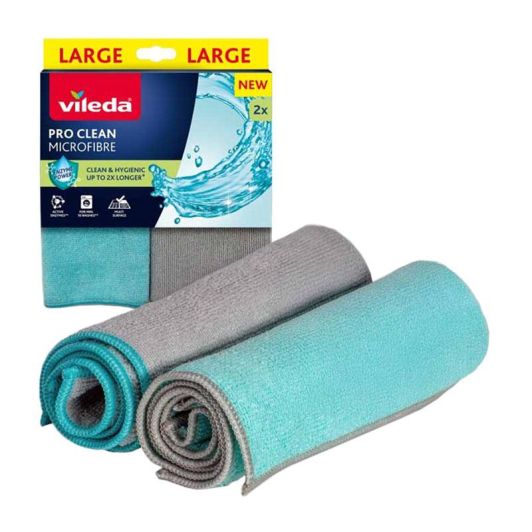 Chiffons microfibre X2 VILEDA PRO CLEAN 
