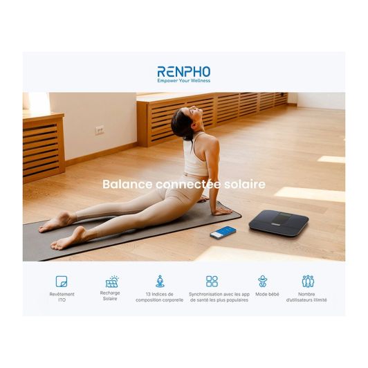 Pèse-personne électronique RENPHO ELIS SOLAR 2 A020