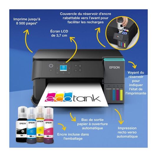 Imprimante EPSON EcoTank ET-2951 multifonction à réservoir