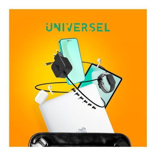 Chargeur universel ADVANCE PC USB-C 70W + 6 EMBOUTS