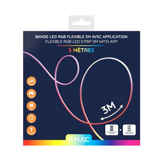 Ruban LED R-MUSIC Neon RGB 3m connecté