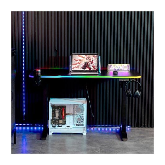 Bureau gaming AMSTRAD LED motorisé