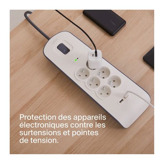 Multiprise BELKIN parafoudre x6+2 USB