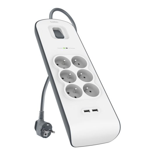 Multiprise BELKIN parafoudre x6+2 USB