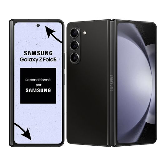  Smartphone SAMSUNG Galaxy FOLD 5 5G 256Go Noir Reconditionné Grade A+
