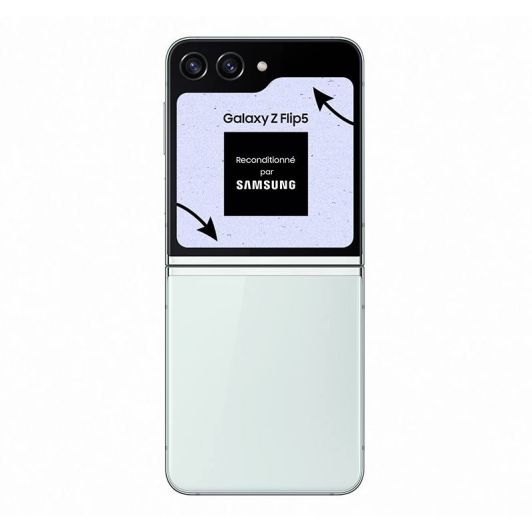 Smartphone SAMSUNG ZFLIP 5 5G 256Go Vert reconditionné Grade A+ RECONDITIONNE PAR SAMSUNG