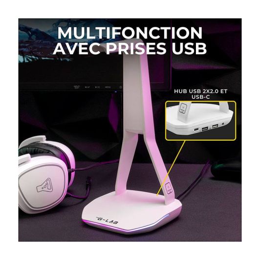 Casque gaming THE G-LAB Radium + support