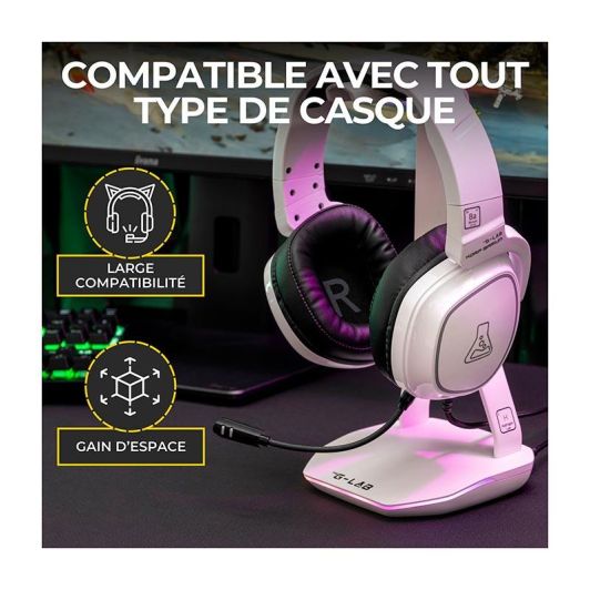 Casque gaming THE G-LAB Radium + support