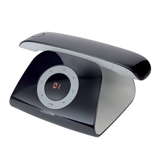 Téléphone sans fil avec répondeur LOGICOM RETRO 2 Noir 
