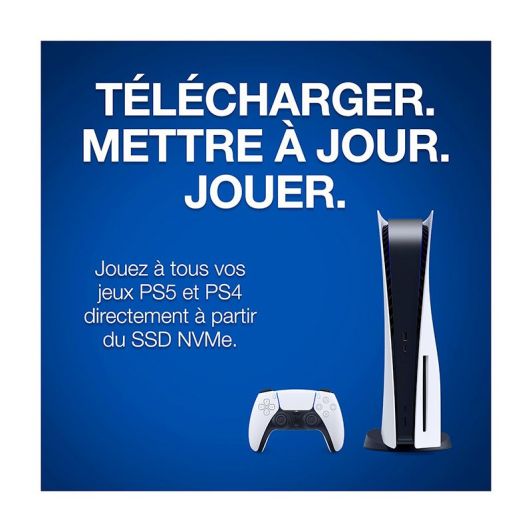 Disque dur SSD interne SEAGATE PS5 2TO M.2 NVMe 1,4 PCIe jusqu'à 7 300 Mo/s avec dissipateur de Chaleur