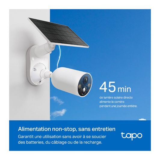 Pack caméra de surveillance TAPO TC82 KIT 3MP 2K + panneau solaire
