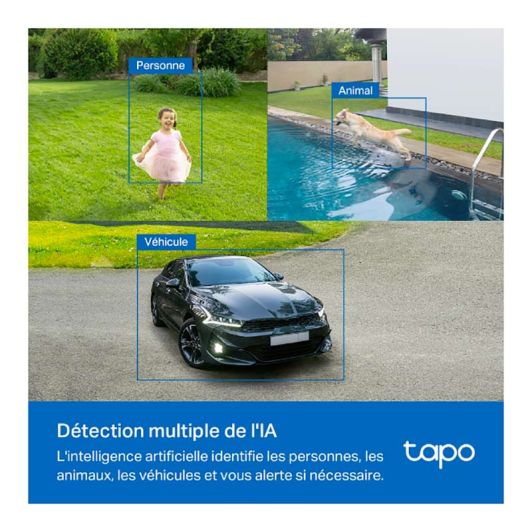 Pack caméra de surveillance TAPO TC82 KIT 3MP 2K + panneau solaire