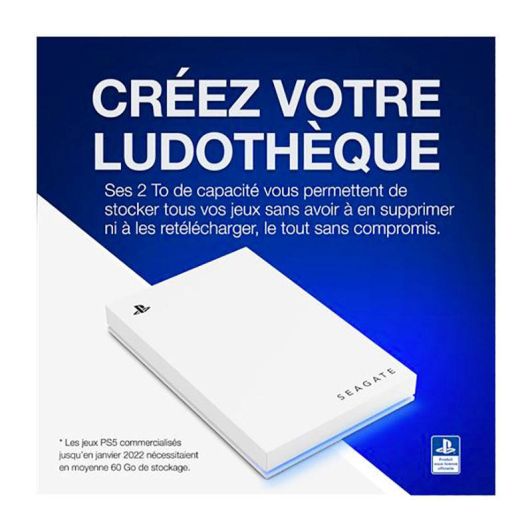 Disque Dur SEAGATE Game drive pour PS5 2To OFFICIEL