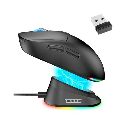 Souris gaming AKUMA OTAKU M06WL 7200Dpi avec base de recharge magnétique