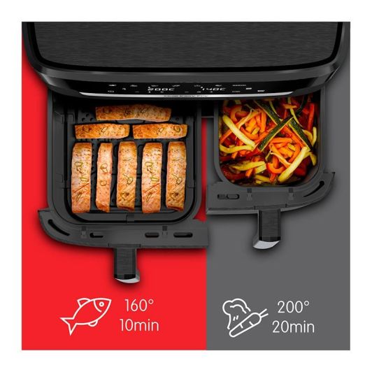 Friteuse sans huile MOULINEX double bac 10,5L - EZ942AF0