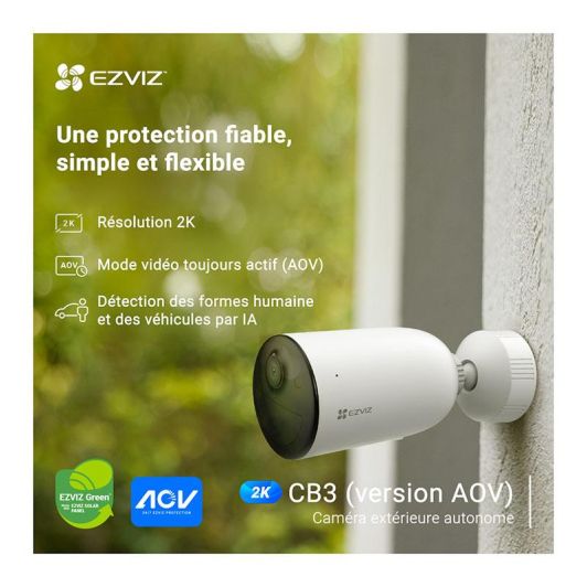 Caméra de surveillance sur batterie EZVIZ CB3 3MP 2K