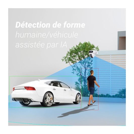 Pack caméra de sécurité EZVIZ HB90 4MP 2K+ avec panneau solaire et carte MSD 64Go