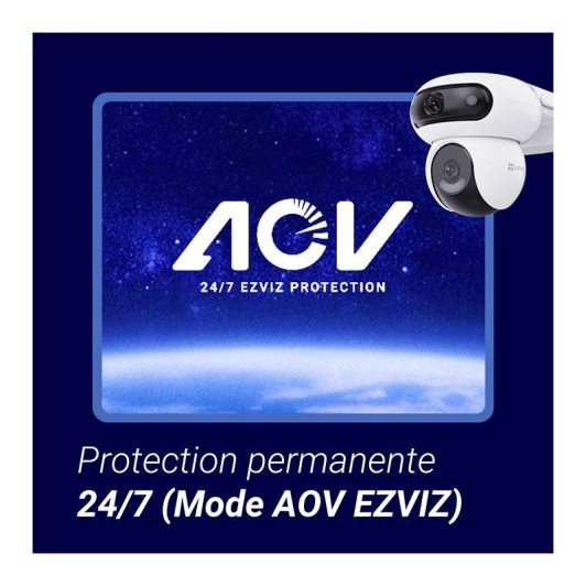Pack caméra de sécurité EZVIZ HB90 4MP 2K+ avec panneau solaire et carte MSD 64Go