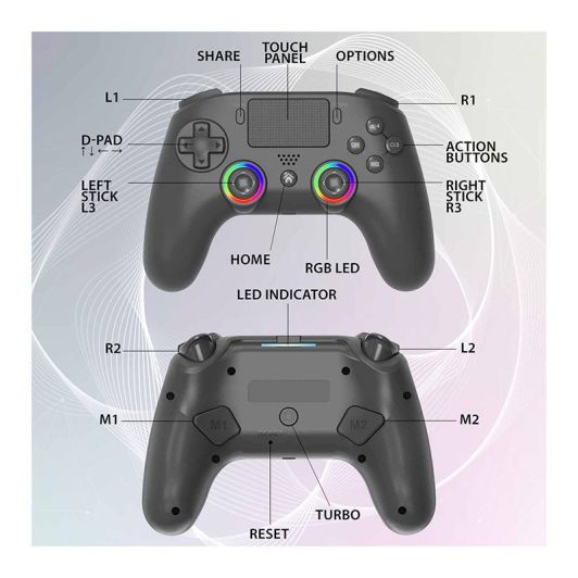 Manette PS5 SUBSONIC sans fil noire