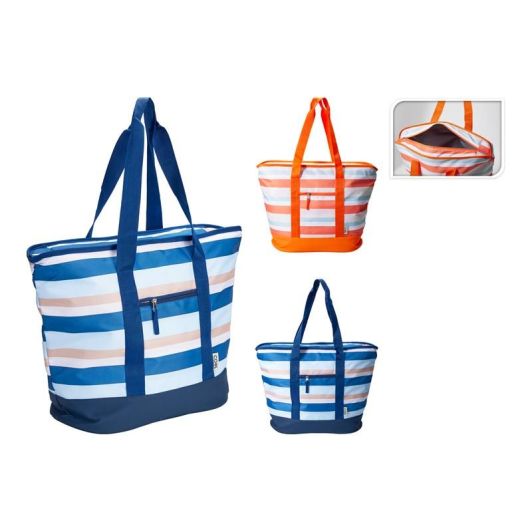 Sac isotherme souple 24L à rayures