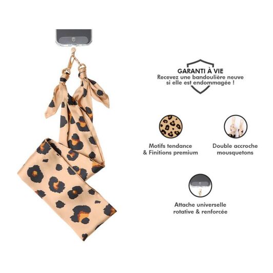 Tour de cou FORCE CASE Léopard beige