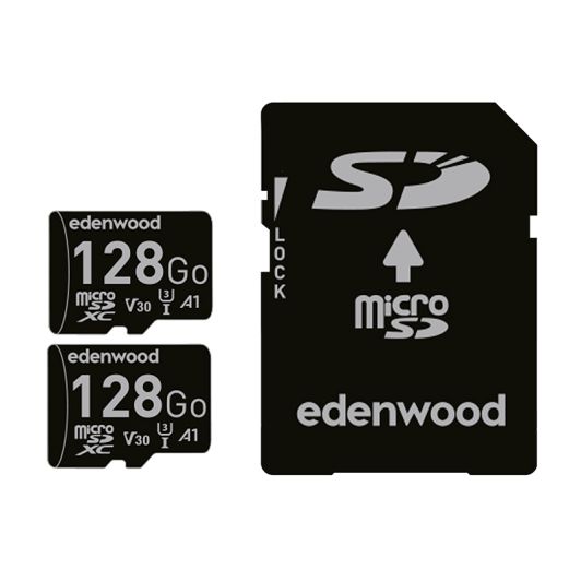 Pack de 2 MicroSD EDENWOOD 128Go