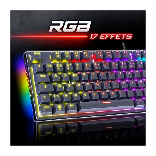 Clavier mécanique SPIRIT OF GAMER XPERT-K250 – Switchs rouges, RGB, anti-ghosting 26KRO, hot-swappable