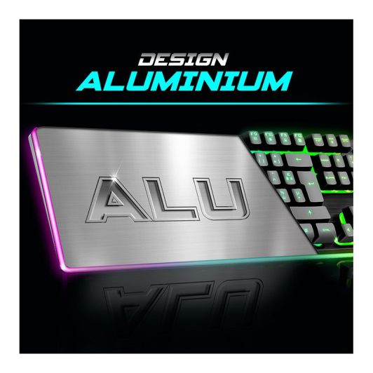 Pack Gamer Spirit of Gamer - Clavier Sans Fil AZERTY FR RGB + Souris 4800 DPI, Rechargeable, Aluminium, PC/PS4/PS5/Xbox - Noir