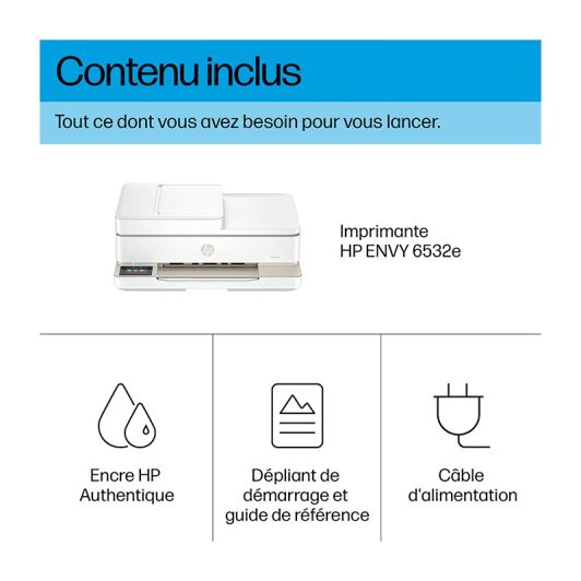Imprimante HP ENVY 6532e multifonction Instant Ink 6 mois gratuits