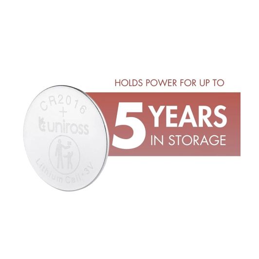 Lot de 4 piles UNIROSS CR2016