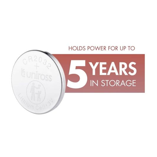 Lot de 4 piles UNIROSS CR2032