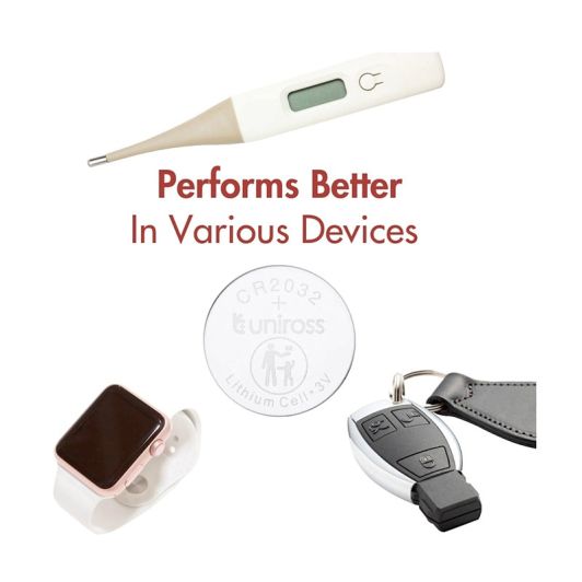 Lot de 4 piles UNIROSS CR2032