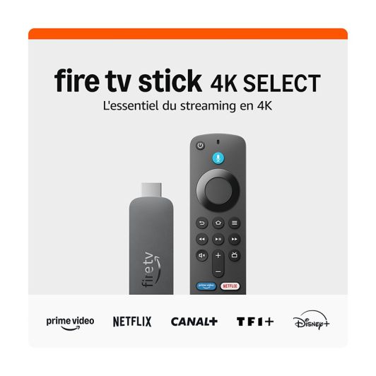 Passerelle Multimédia FIRE STICK TV AMAZON 4K SELECT 2025 avec télécommande