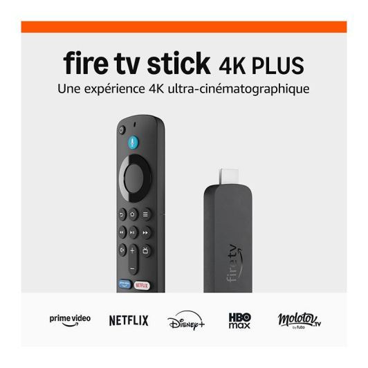 Passerelle Multimédia FIRE STICK TV AMAZON 4K PLUS 2ème génération avec télécommande