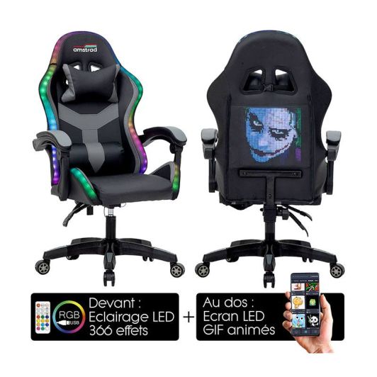 Chaise Gaming AMSTRAD AMS LED PIXEL