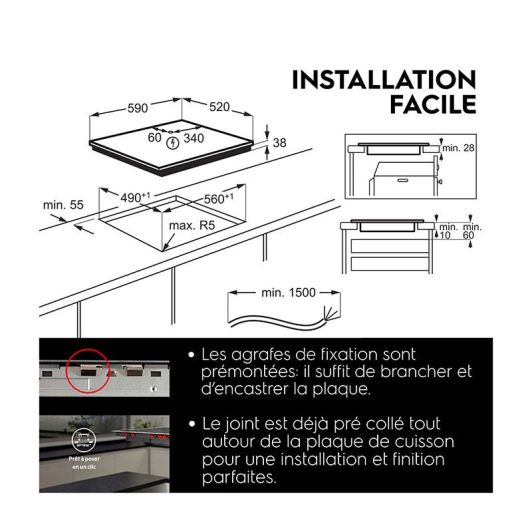Plaque de cuisson ELECTROLUX LR633CK