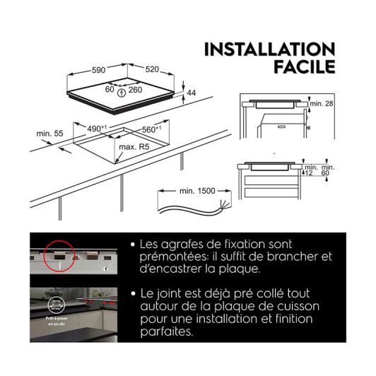Plaque de cuisson induction ELECTROLUX CIV644