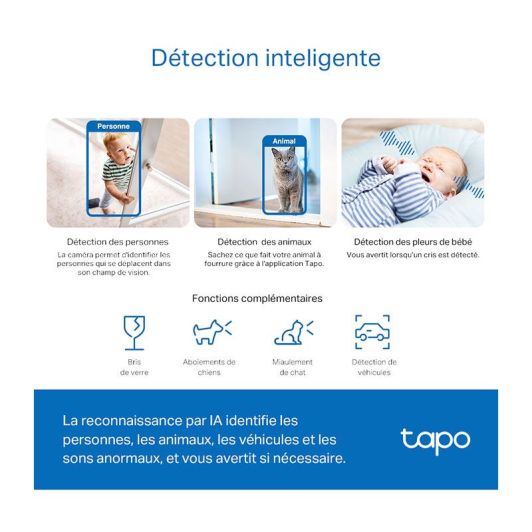 Caméra de surveillance TAPO C230 3K 5 MP Intérieure motorisée