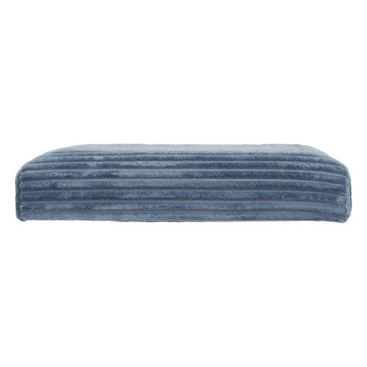 Pouf pliable 38Xx38cm velours bleu