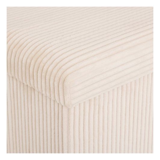 Pouf pliable 38x38xm velours écru