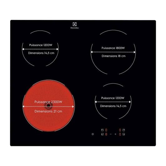 Plaque de cuisson vitrocéramique ELECTROLUX LRR6430CK