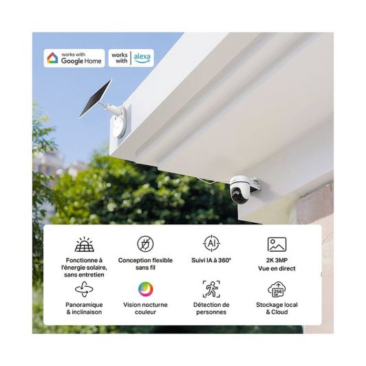 Caméra de surveillance TAPO TC90 + Panneau solaire