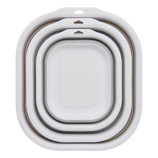 Lot de 3 bassines rétractables 3-5-10 L